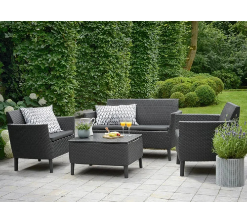 Комплект меблів Keter Salemo 4-місний, графіт