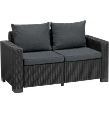 Диван садовий Keter California 2-місний з подушками, грфіт