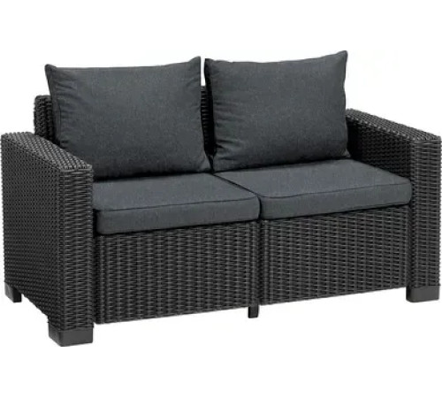 Диван садовий Keter California 2-місний з подушками, грфіт