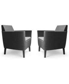 Комплект крісел Keter Salemo WS DUO, графіт