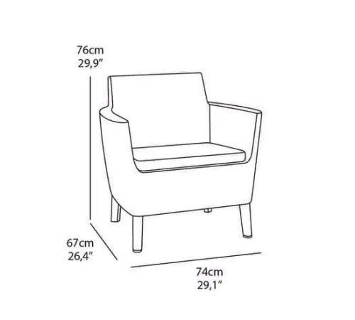 Комплект крісел Keter Salemo WS DUO, графіт