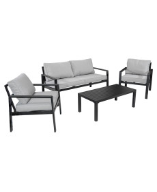 Комплект садових меблів Ramiz Minimal Grey, чорно-сірий