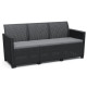 Диван садовий Keter Claire 3-місний, графіт