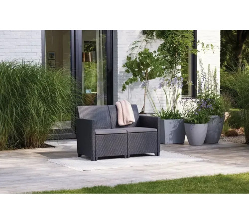 Диван садовий Keter Claire 3-місний, графіт