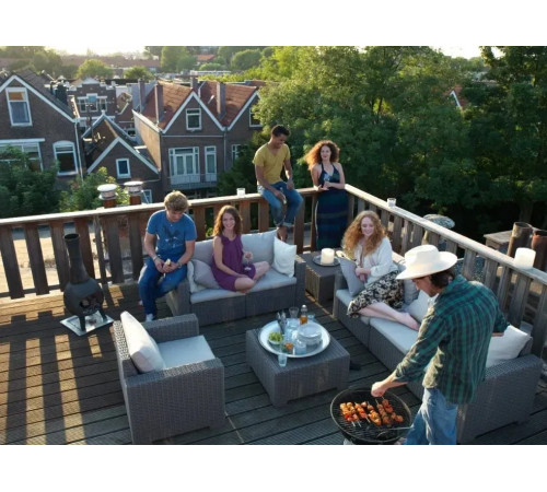 Диван садовий Keter California 2-місний з подушками, капучино