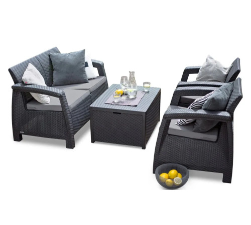 Комплект меблів Keter Corfu II 4-місний, графіт