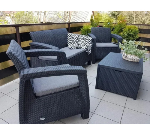 Комплект меблів Keter Corfu II 4-місний, графіт