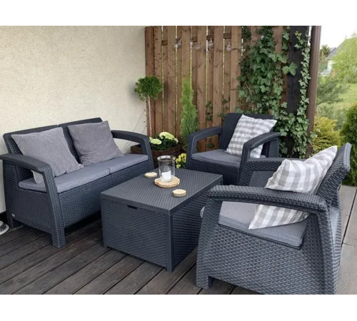 Комплект меблів Keter Corfu II 4-місний, графіт