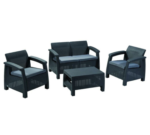 Комплект меблів Keter Corfu II 4-місний, графіт