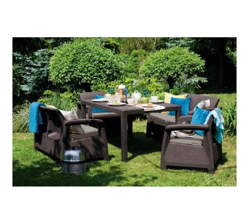 Комплект меблів Keter Corfu Fiesta 6-місний, коричневий