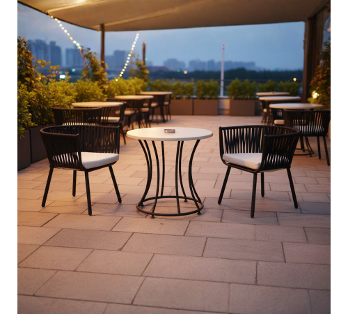 Комплект садових меблів Greengard Лінеа, чорно-бежевий