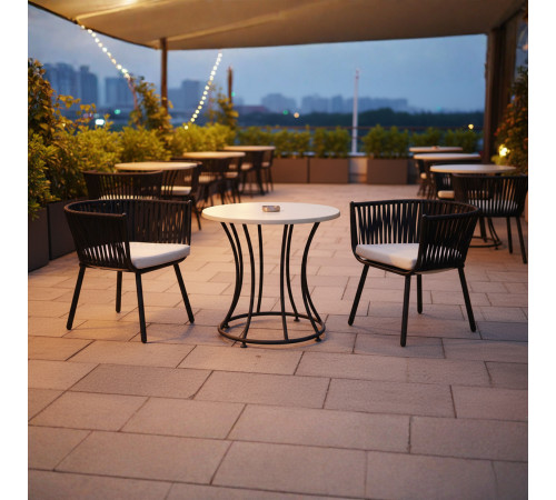 Комплект садових меблів Greengard Лінеа, чорно-бежевий