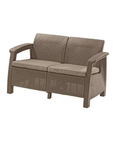 Диван садовий Keter Corfu II Love 2-місний, капучино