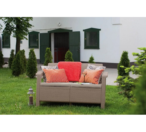 Диван садовий Keter Corfu II Love 2-місний, капучино