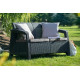 Диван садовий Keter Corfu II Love 2-місний, графіт