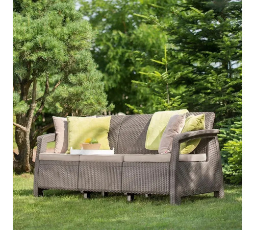 Диван садовий Keter Claire II Max Love 3-місний, капучино