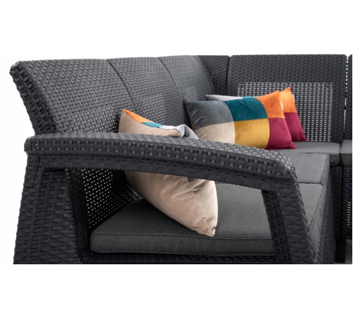 Диван садовий Keter Corfu Relax 5-місний, графіт