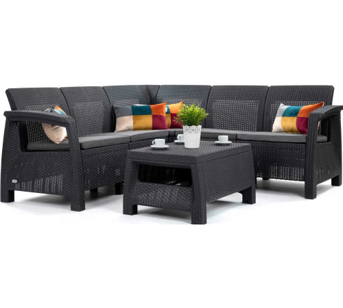 Диван садовий Keter Corfu Relax 5-місний, графіт