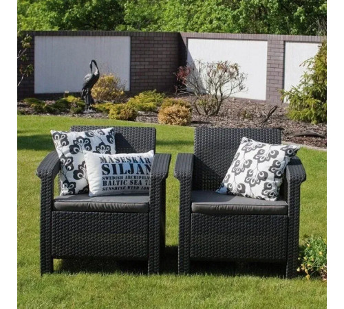 Комплект меблів Keter Corfu Rest 6-місний, графіт