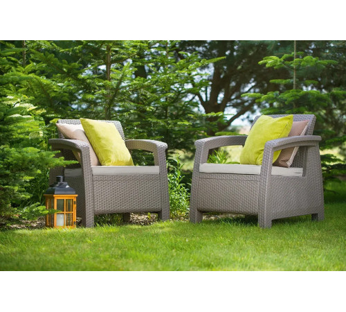 Комплект меблів Keter Corfu Rest 6-місний, капучино