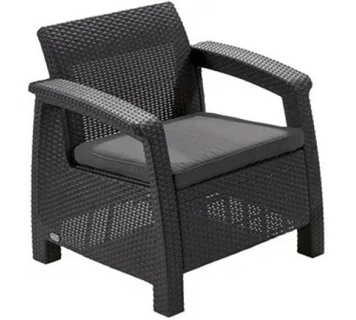 Комплект меблів Keter Corfu weekend 2-місний, графіт