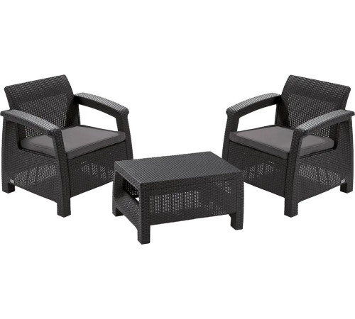 Комплект меблів Keter Corfu weekend 2-місний, графіт