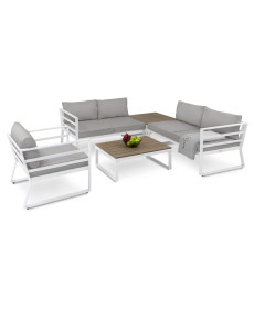 Комплект меблів Di Volio Avola 5-місний сіро-білий