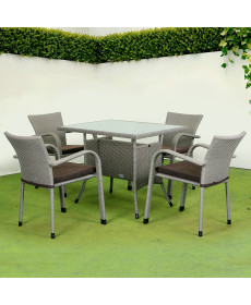 Комплект садових меблів Greengard Комфорт 120 Рт-20120-4, сірий