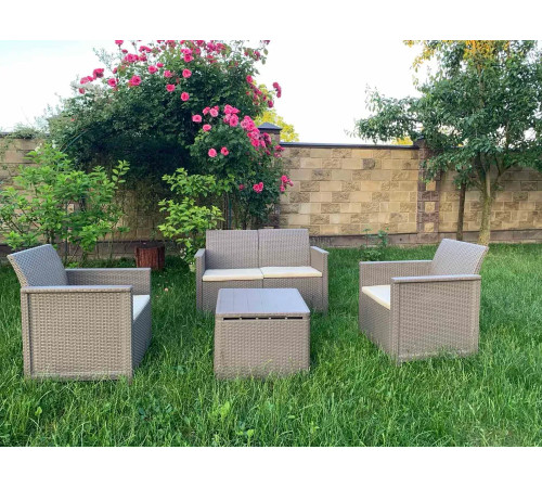 Комплект меблів Keter Elodie 4-місний, капучино