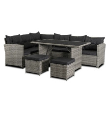 Комплект садових меблів з ротангу MEBEL ELITE Даллас, сірий