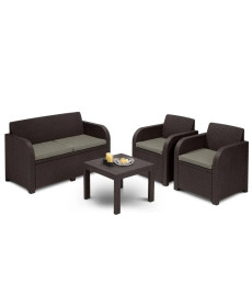 Комплект садових меблів Keter Georgia 4-місний, коричневий