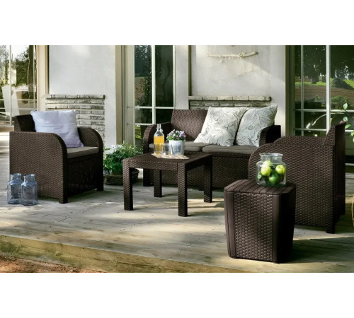 Комплект садових меблів Keter Georgia 4-місний, коричневий