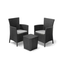 Набір садових меблів Keter Lowa Balcony 2-місний, графіт