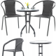 Садові меблі Chomik Bistro New стіл та 2 стільці сірий