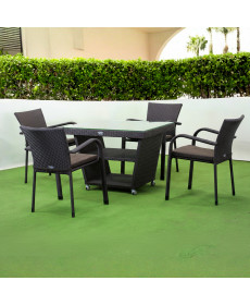 Комплект садових меблів Greengard Чікаго, коричневий