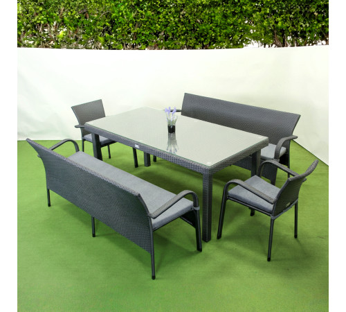 Комплект садових меблів Greengard Вермонт-Комфорт 180, сірий