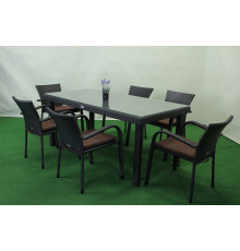 Комплект садових меблів Greengard Вермонт 160, коричневий