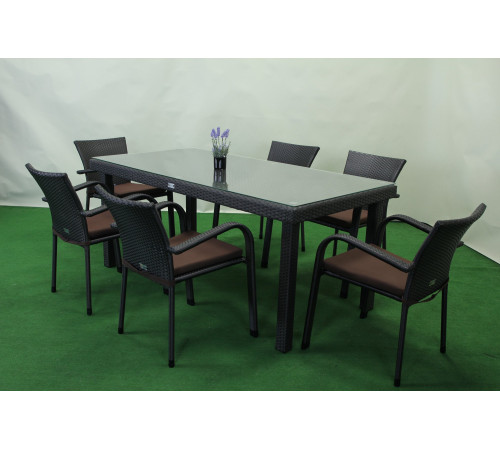 Комплект садових меблів Greengard Вермонт 160, коричневий