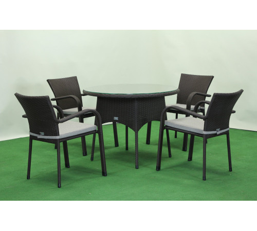 Комплект садових меблів Greengard Балеар Лайт, коричнево- чорний