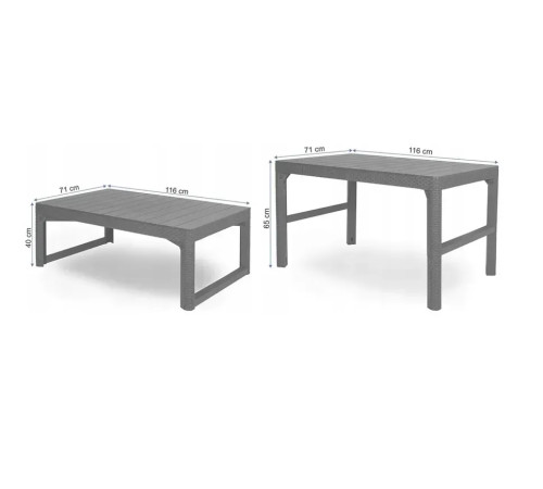 Стіл садовий Keter Lyon 120 x 73 см, коричневий