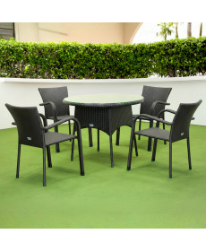 Комплект садових меблів Greengard Балеар Лайт, чорний