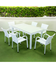 Комплект садових меблів Greengard Вермонт 160 Рт-20160-3, білий