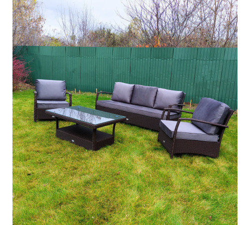 Комплект садових меблів Greengard Бостон, коричнево-сірий