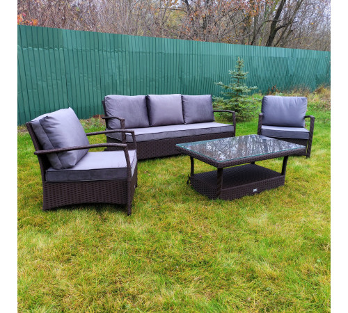 Комплект садових меблів Greengard Бостон, коричнево-сірий