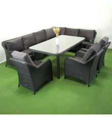 Комплект садових меблів Greengard Версаль, коричнево-чорний