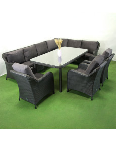 Комплект садових меблів Greengard Версаль, коричнево-чорний