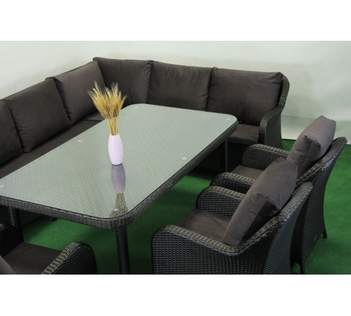 Комплект садових меблів Greengard Версаль, коричнево-чорний