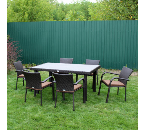 Комплект садових меблів Greengard Верона 160, коричневий