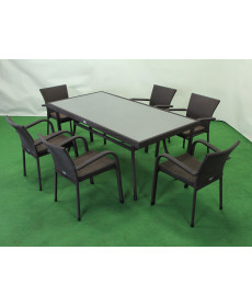 Комплект садових меблів Greengard Крістал 180, коричневий