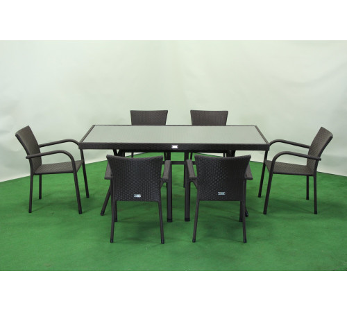 Комплект садових меблів Greengard Крістал 180, коричневий